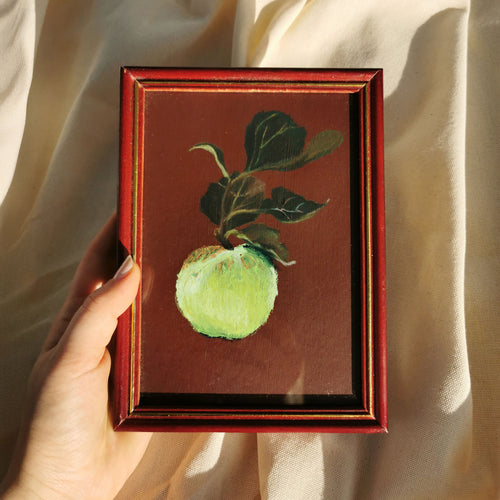 Apple with leaf, Original Artwork