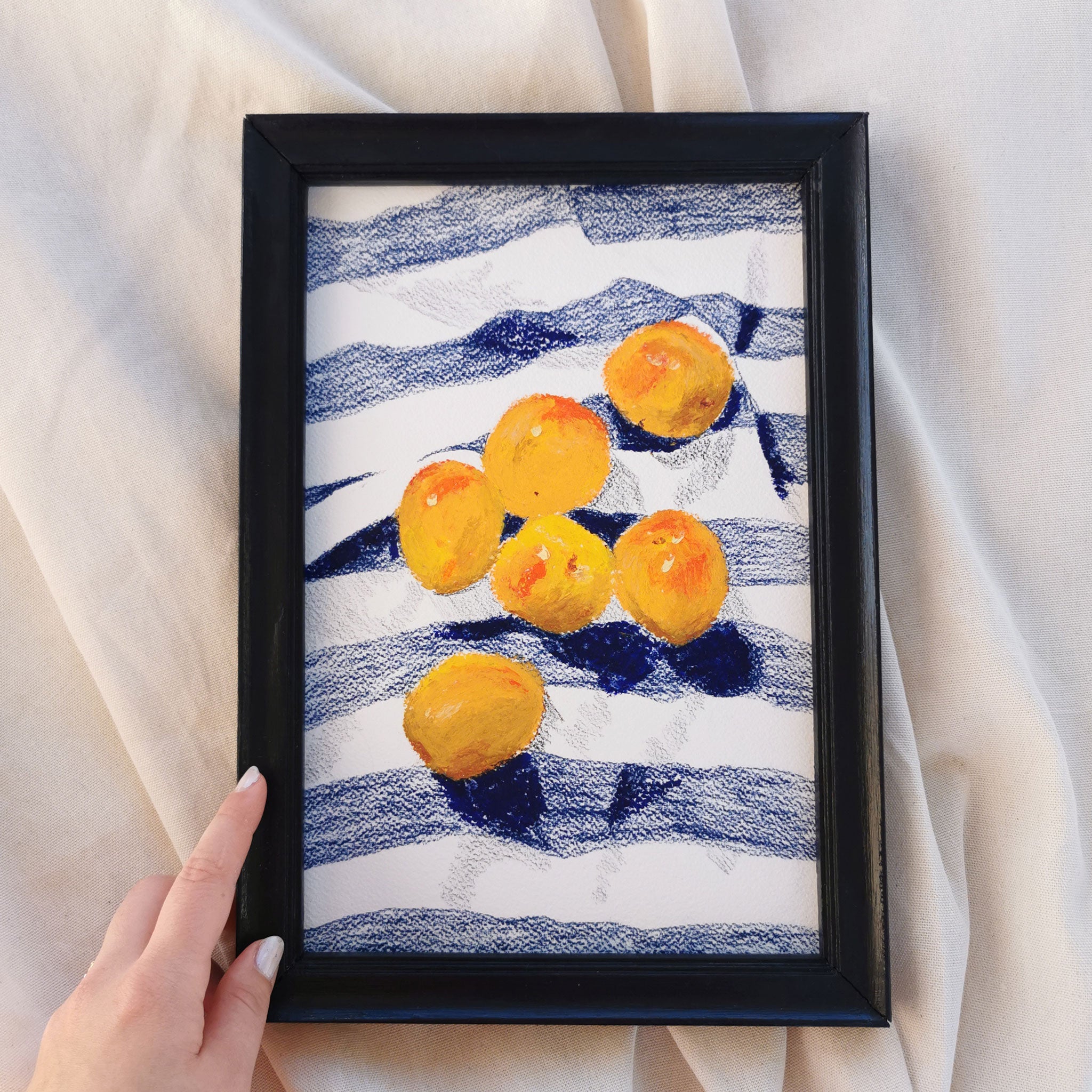 Apricots on Cloth, Original Artwork