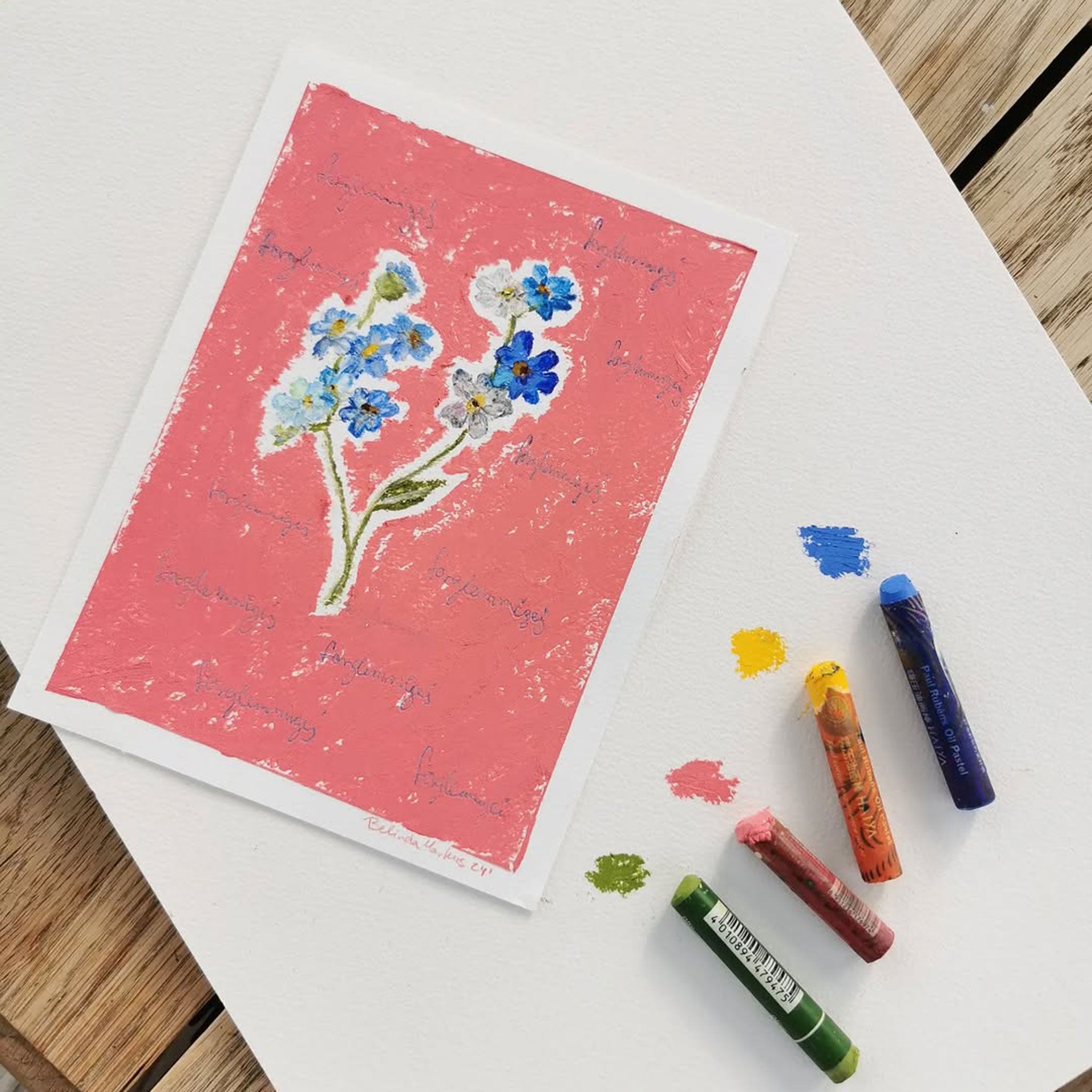 Vergissmeinnicht-Rosa, Original