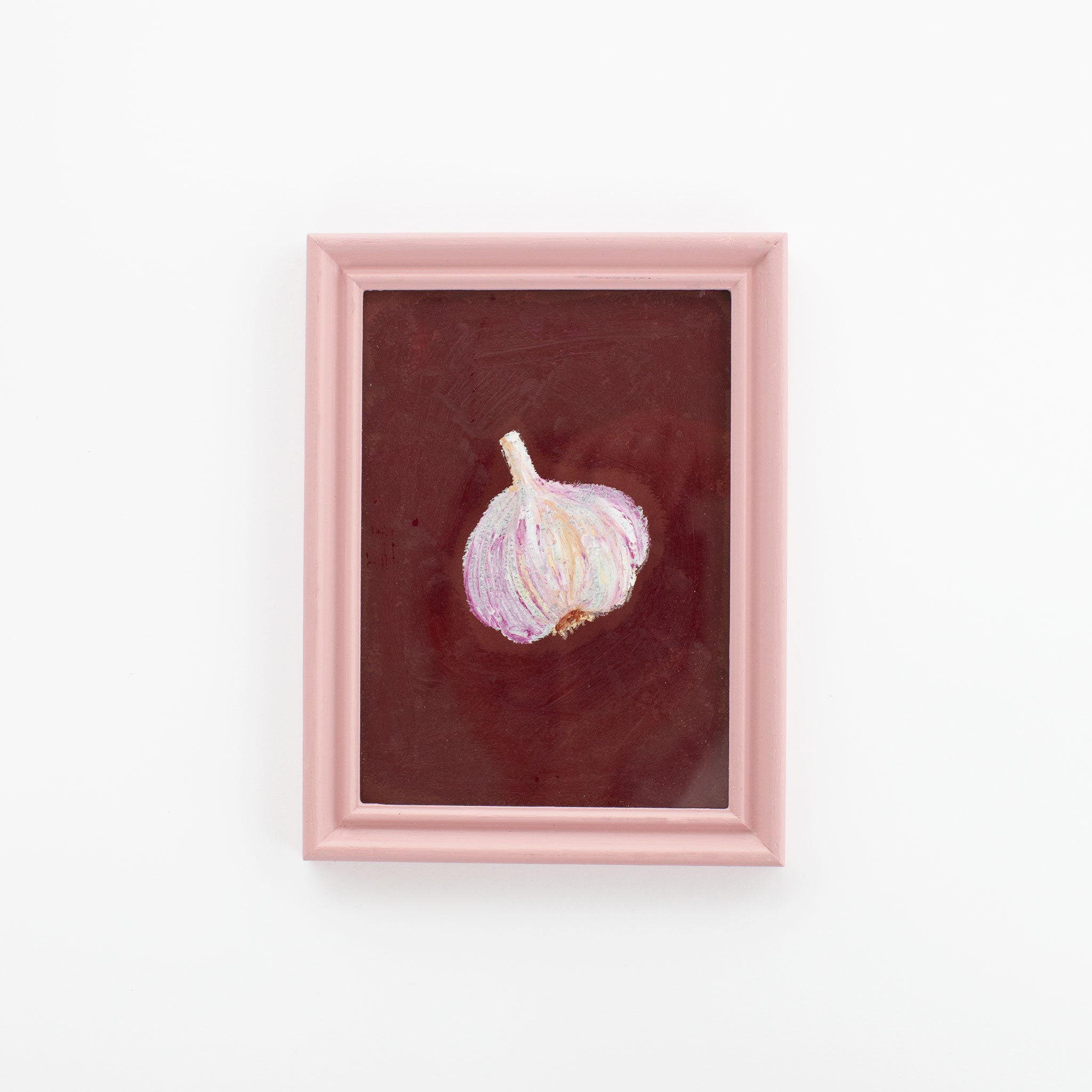 Knoblauch auf Rot, Originalkunstwerk
